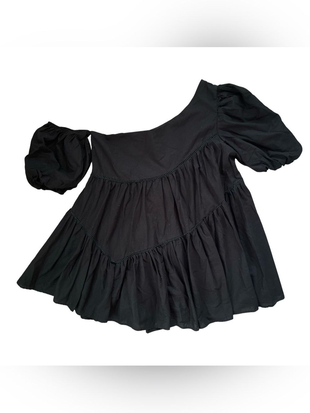 Puff Sleeve Babydoll Mini Dress from Showpo